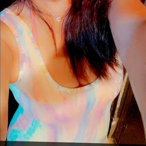 Tye dye summer form fit dress